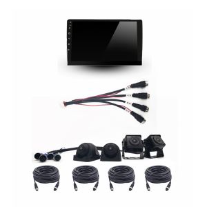 Wired RV Backup Car Multimedia Navigation System 10in Dual Split Screen 9 To 36V