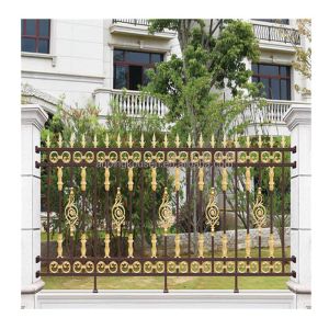 Aluminum Wrought Iron Fences Panels 2.1x2.4m 7x8ft Panel Size 25x25mm Pickets