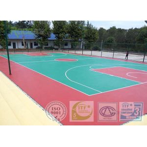 Outdoor Basketball Sport Court Field Flooring Easy To Construct , IAAF / ITP