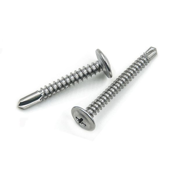 Quality # 8 X 1 '' Truss Wafer Head Self Tapping Screws With Drilling Point Plain Ruspert Coated wholesale