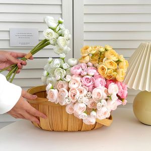 Ins-style lotus artificial flower wedding hall hand-held bouquet, fresh and