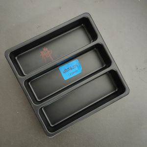 Customize chocolate containers of different shapes with plastic black PS inner