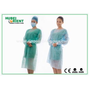 CE MDR PP PE Disposable Medical Gowns With Knitted Wrist