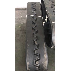 Infrastructure Rubber Tracks Asphalt Paver Parts With 53 Links