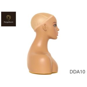 Vivid Gorgeous Eyes Wig Display Head Makeup Mannequin With Shoulders