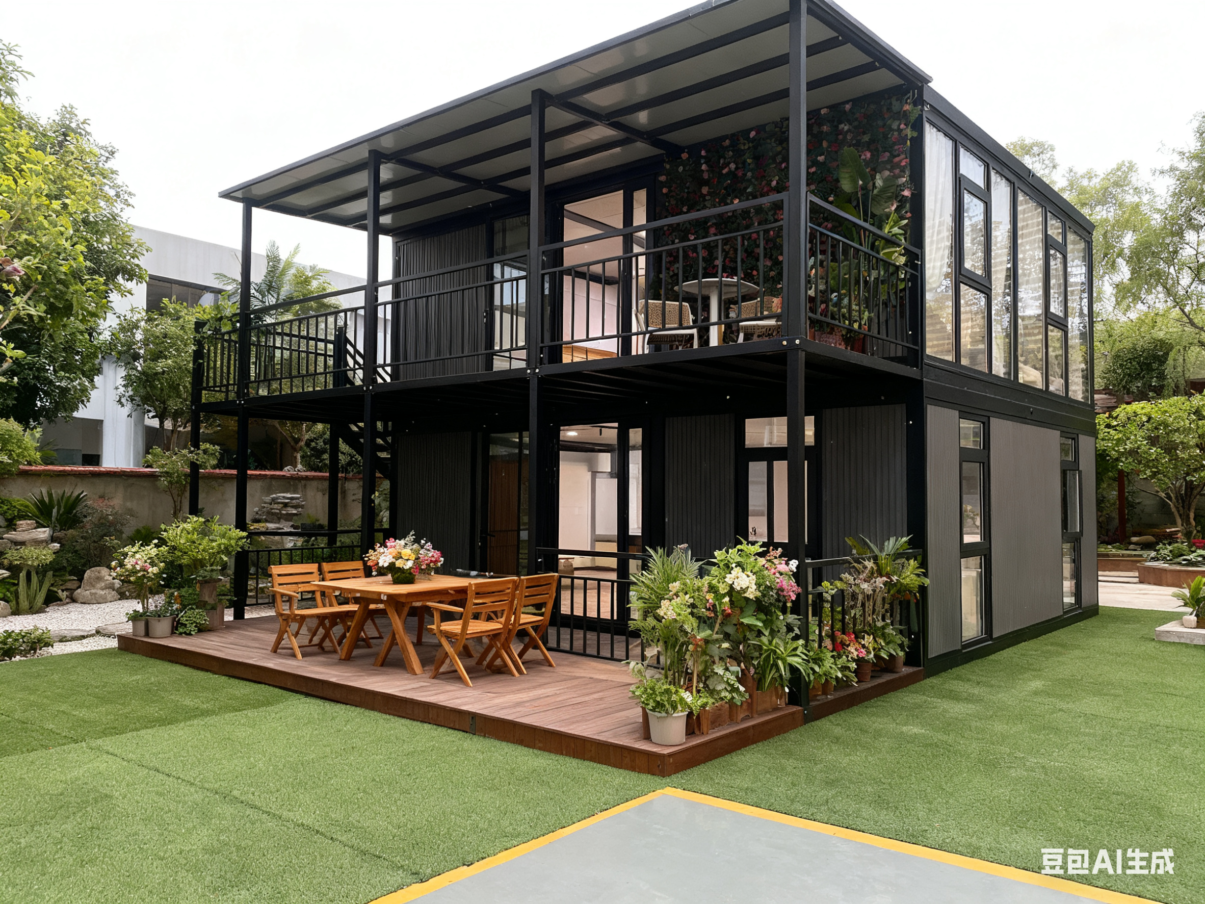 China Waterproof And Weather Resistant Double 20FT Expandable Prefab Homes for 2 KN/m2 Floor Permitted Loading Requirements on sale