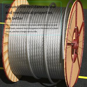 12 24 36 Core OPGW Fiber Optic Cable Data Transmission G652D G657A1 G657A2