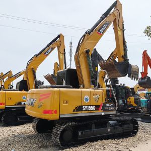 SANY SY155 Used Crawler Excavator 84KW Rated Power 0.7m3 Bucket Capacity 15 Ton