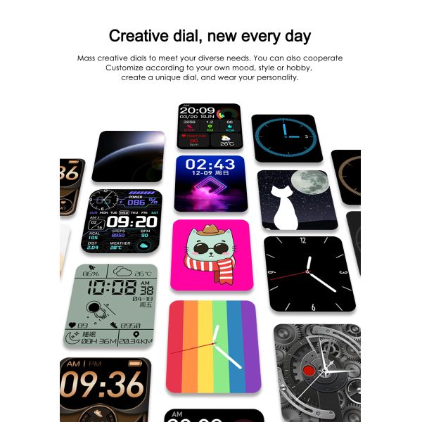 Nodic52832 SW15 Heart Rate Monitor Smartwatch Blood Oxygen Sensor 200mAh Battery