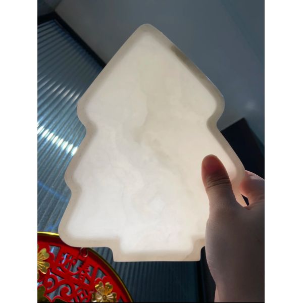 Snow White Marble Tree Art Tray – Handcrafted Luxury for Timeless Elegance & Versatile Sophistication