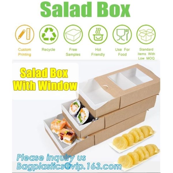 Quality Noodle box, Salad Disposable Packing, Kraft Paper Lunch Box, Disposable Kraft Custom Paper Lunch Box wholesale