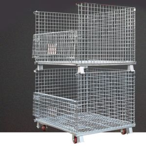 China Movable 5 Layer Stacking Galvanized Wire Mesh Stillages on sale