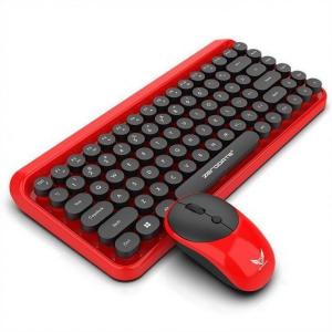 Wireless Keyboard Combo Mini Portable 84-Key Typewriter Keyboard and 3D mouse Compatible with Android Windows PC Tablet