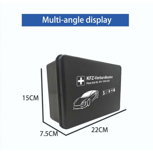 Automotive Safety Rescue and First Aid Box DIN13164-2022 Compliant First Aid Kit for Car with Standard Box