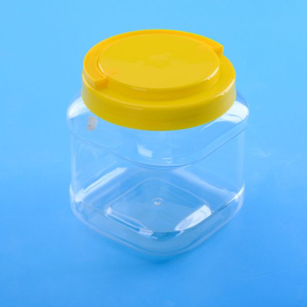 Quality BPA Free 1450ml 131mm Square Plastic Screw Cap Jars wholesale