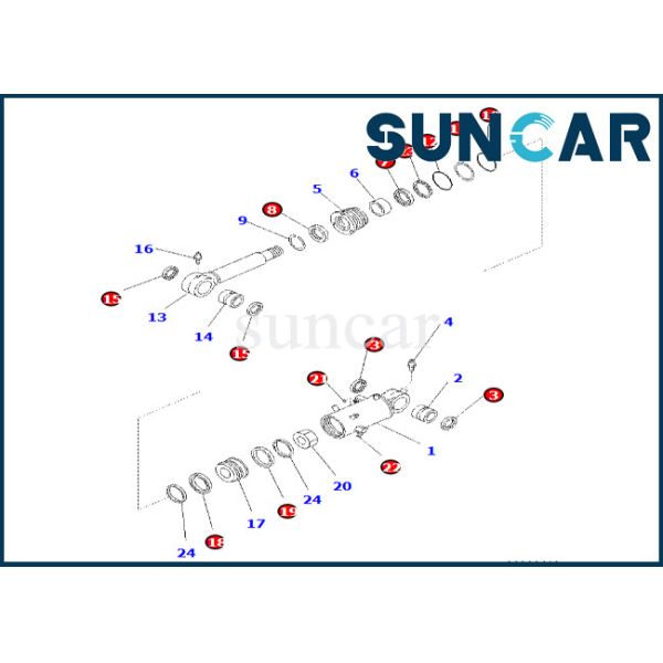 Quality 707-99-42551 7079942551 Bucket Cylinder Seal Kit Fits PC60-8 Komatsu Bucket Cylinder Service Kit wholesale