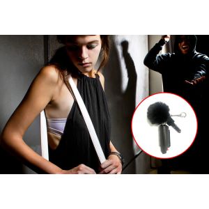 black Anti Riot 20ml Key Chain Pepper Spray Plastic Shell For Women