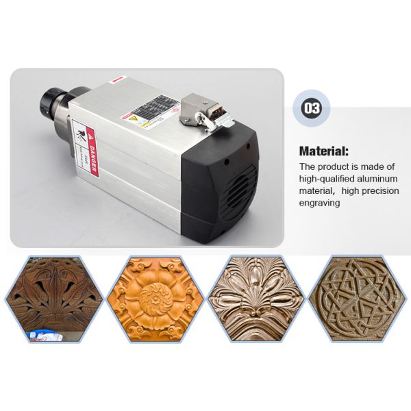 GDZ120*103-4.5kw CNC Spindle 4.5kw Air Cooled Spindle ER32 300HZ with Low Maintenance