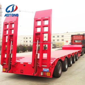 High Load Capacity Steel 100ton Low Bed Trailer with Heavy Load Servo 5 Axle