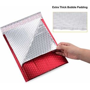 Biodegradable Compostable Shipping Packaging Holographic Metallic Poly Bubble