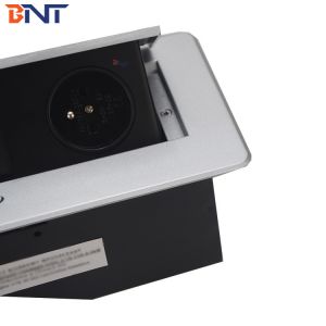 furniture multimedia connector installed on table or desk