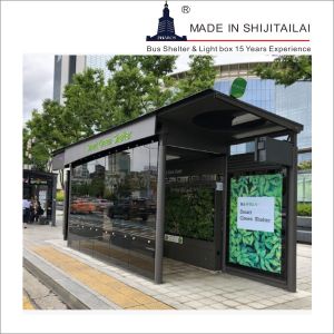 Solar Long Bench 2500nit AC110V Smart Bus Shelter