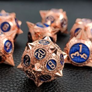 TRPG 16 Mm Polyfront DND Metal Dice Multi Color Custom Meteor Hammer
