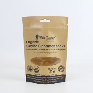 Custom Printed Plastic Stand UpKraft Paper Pouch With Window And Zipper