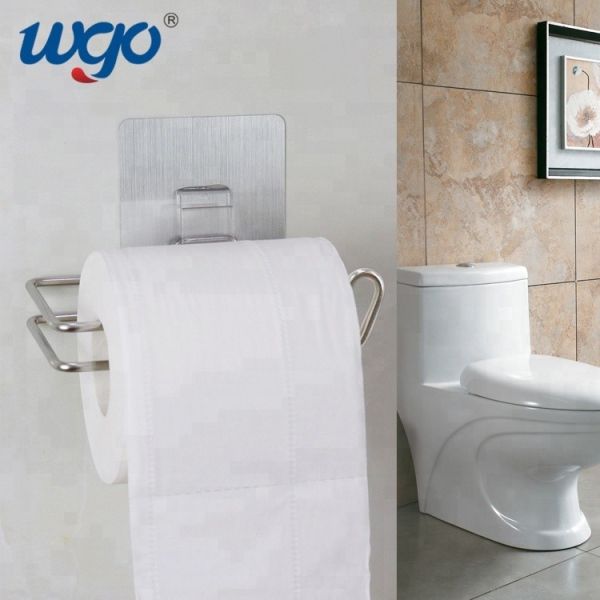 Quality Damage Free Mounting Toilet Roll Holder Self Adhesive Installed Bathroom wholesale