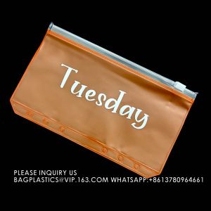 Cash Budget Envelopes For Budgeting Slider Zipper Binder Pouch Loose Leaf Bags