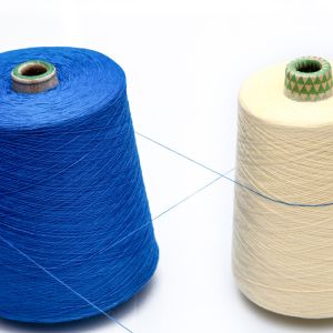 White Spun 202 Ring Spun Polyester Yarn For Sewing Dacron 50D-600D Dyed Filament