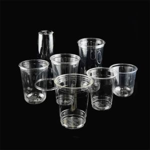 100F PLA Plastic 16 Oz Compostable Cold Cups Disposable BPA Free Non Toxic