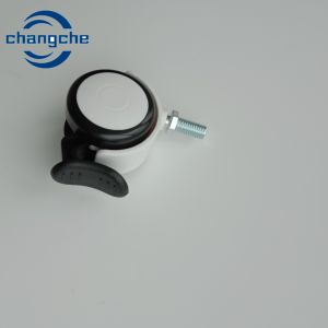 Cheap 2 Inch Locking Casters White Rubber Hospital Caster Wheels With 1.5 Inch Stem Length for sale