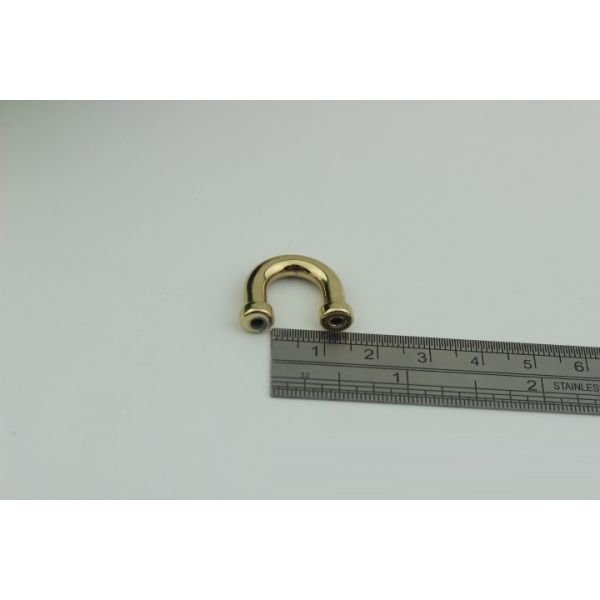 Multi-size 9 mm / 13 mm gunmetal color zinc alloy metal bag fitting arch bridge for leather straps