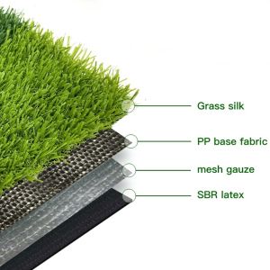 High Rebound Durable Artificial Grass with 50mm Pile Height and 10 Years
