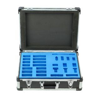 Portable Aluminum Tool Carrying Cases With Blue CNC Die Cut Foam