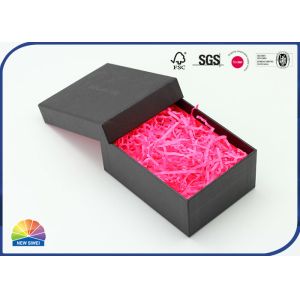 Black Specialty Paper Handmade Gift Box Fragile Product Package