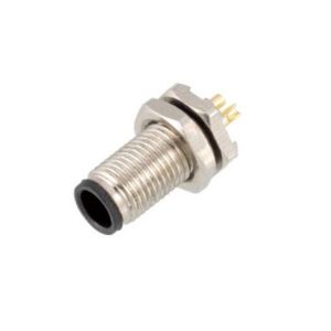 M5 Male Back Mount Socket 3/4pin Black 20A Solder IP67 Adaptor BNC Connector for