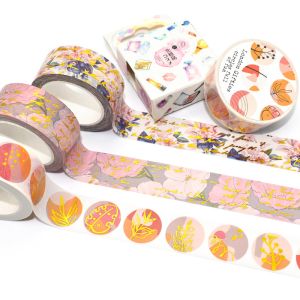 Decoration Custom Printed Silver Or Foil Adhesive Washi Tape Manufacturer