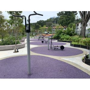 Anti Slip Wetpour Rubber Crumb Surfacing Granules Durable Soundproof