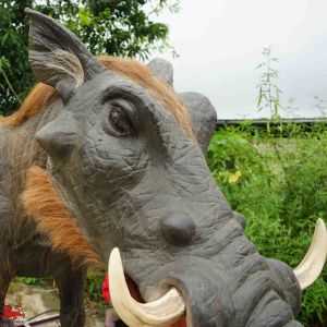 Customized Realistic Animatronic Animals Wild Boar Model With Alive Roaring