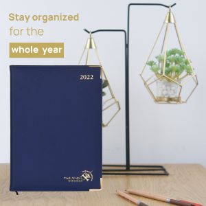 PU Leather Daily Planner With Hourly Weekly Monthly Schedule For The Whole Year