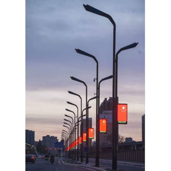 Longvision SMD Road Street Pole Led Display Light Box Outdoor Led Message Board