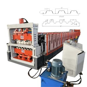 China 2 3 Composite Type B Deck Double Layer Deck Floor Roll Forming Machine on sale