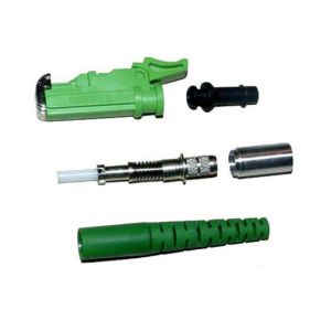 Green Boot G652D Terminate Fiber Lc Connector , SM 3.0 Plastic Fiber Optic Cable