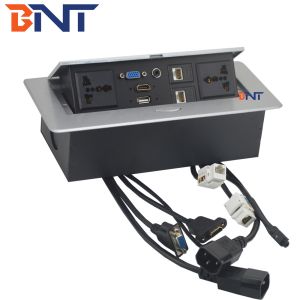 Desk Pop Up Socket Box CAT6 Jack With 30cm Power Cord