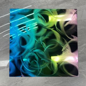 sus material 304L mirror etched polished 3D pattern stainless steel sheet for