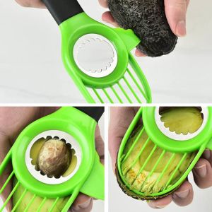Kitchen 3 In 1 Plastic Avocado Cutter Knife Corer Avocado Slicer Avocado Tools