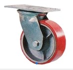 China 5 Inch Polyurethane Wheels Dumpster Casters With 4 Points Breaker on sale