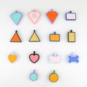 PAISEN Personalized Custom Dog Tags Engraved 3D QR Code Dogs Cat Collar Silicone